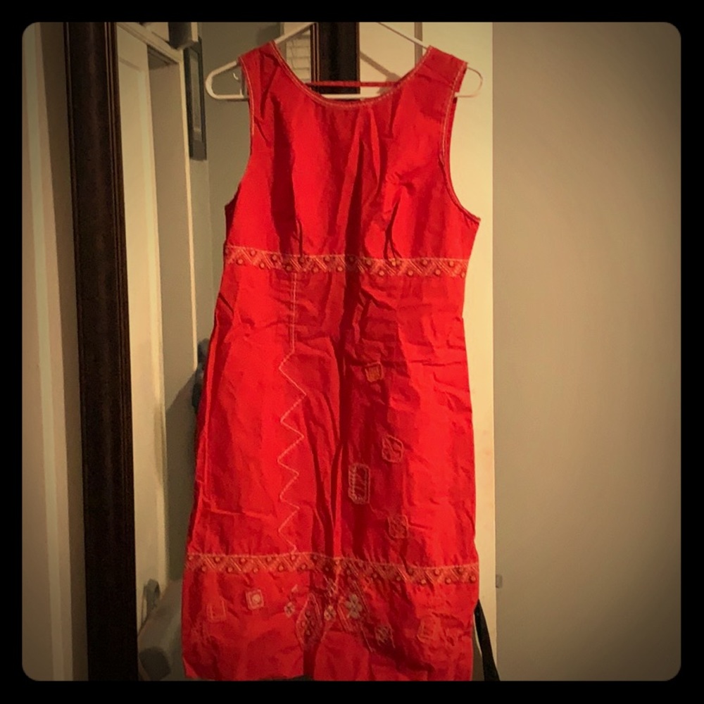 BCBG red vintage inspired dress.